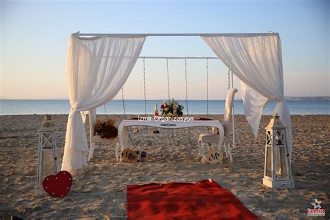 sahilde evlilik teklifi organizasyonu